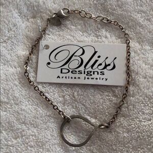 Argentium Silver Droplet Bracelet